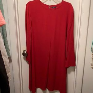 Eileen Fisher Dark Orange Silk Dress- L